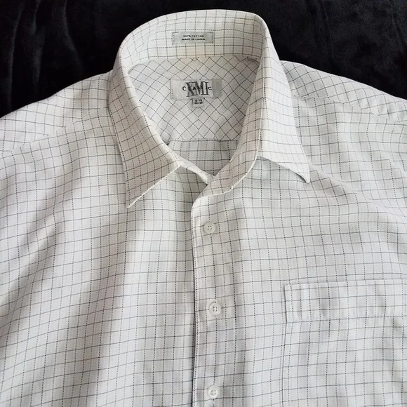 Xmi Shirts | Men's Xmi Classic Check Dress Shirt (16.5-34/35) | Color: Blue/White | Size: 16.5 | Caractacus's Closet